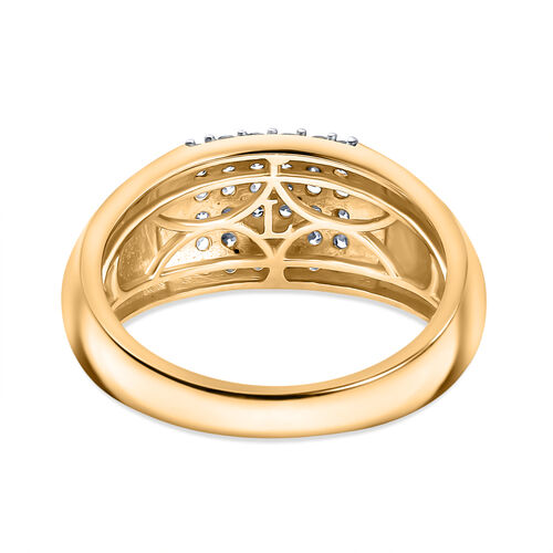 LUXURIANT DIAMOND - Lab Grown Diamant SI-GH SGL zertifiziert Ring 925 Silber 750 Gelbgold Vermeil (Größe 17.00) ca. 0.50 ct image number 6