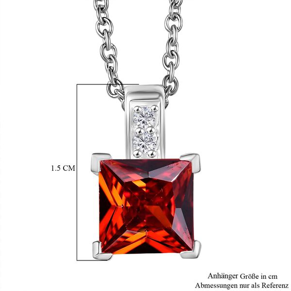 D'Joy Roter Zirkonia, Wei&szlig;er Zirkonia Schmuckset ca. 50 cm 925 Silber und 316L Edelstahl 4.36 ct image number 6