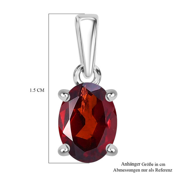 Roter Granat Anhänger 925 Silber rhodiniert ca. 1.50 ct image number 5