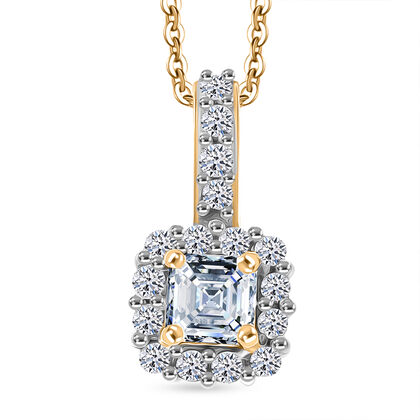 LUXURIANT DIAMOND - Lab Grown Diamant SI-GH Schmuckset ca. 45 cm 925 Silber 750 Gelbgold Vermeil ca. 0.40 ct