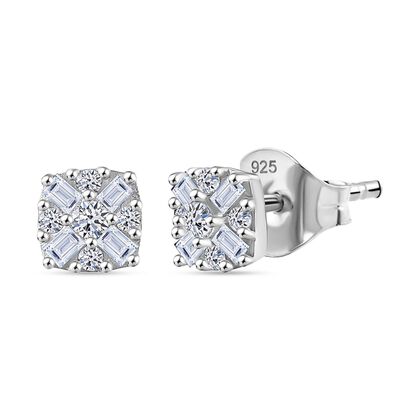 LUXURIANT DIAMOND - Lab Grown Diamant SI-GH Ohrringe 925 Silber rhodiniert ca. 0.25 ct