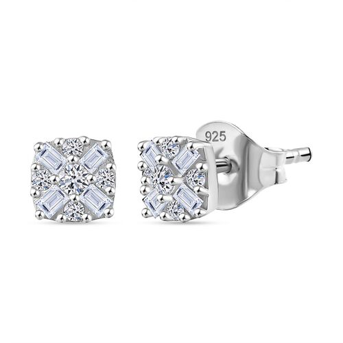Lab Grown Diamant SI Ohrringe 925 Silber rhodiniert ca. 0,24 ct. image number 0
