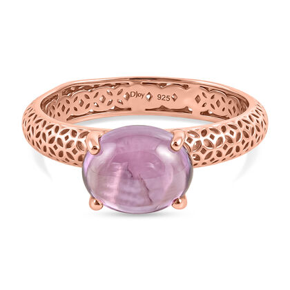 D'Joy AAA Rose De France Amethyst Ring 925 Silber 750 Ros&eacute;vergoldet (Gr&ouml;&szlig;e 19.00) ca. 2,14 ct