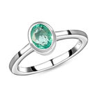AA Äthiopischer Smaragd-Ring, 925 Silber platiniert  ca. 0,69 ct image number 3