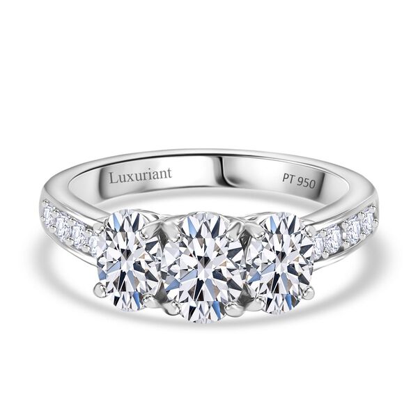 LUXURIANT SGL zertifizierter VS-EF Labor Diamant Ring in 950 Platin - 2,05 ct.