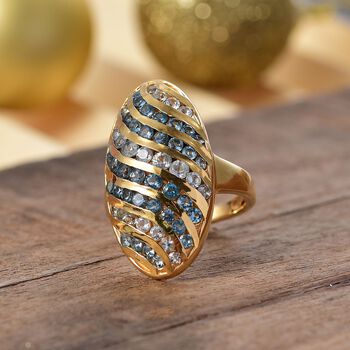 Himmelblauer Topas und London Blautopas Ring - 2,49 ct.