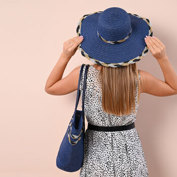 2er-Set: Strohhut mit passender Handtasche