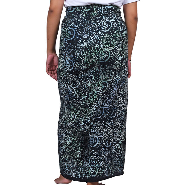 Bedruckter Sarong aus Viskose, Schwarz image number 1