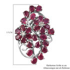 Afrikanischer Rubin floraler Anhänger in Silber image number 5
