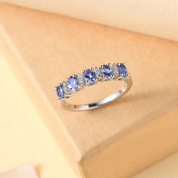 Tansanit und Zirkon Ring - 0,89 ct. image number 2