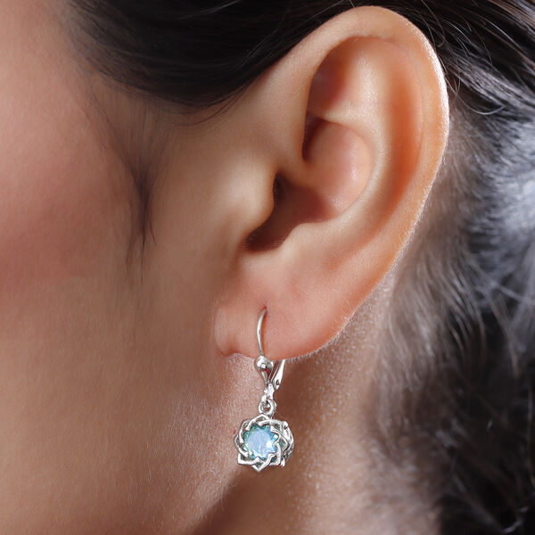 Pfau Triplett Quarz Ohrh&auml;nger 925 Silber platiniert ca. 2,72 ct&nbsp; image number 3