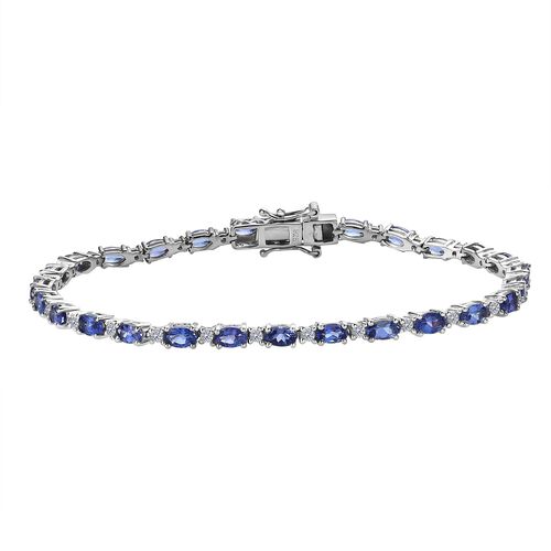 AAA Tansanit und Zirkon Eternity 20cm Armband - 8,29 ct. image number 0