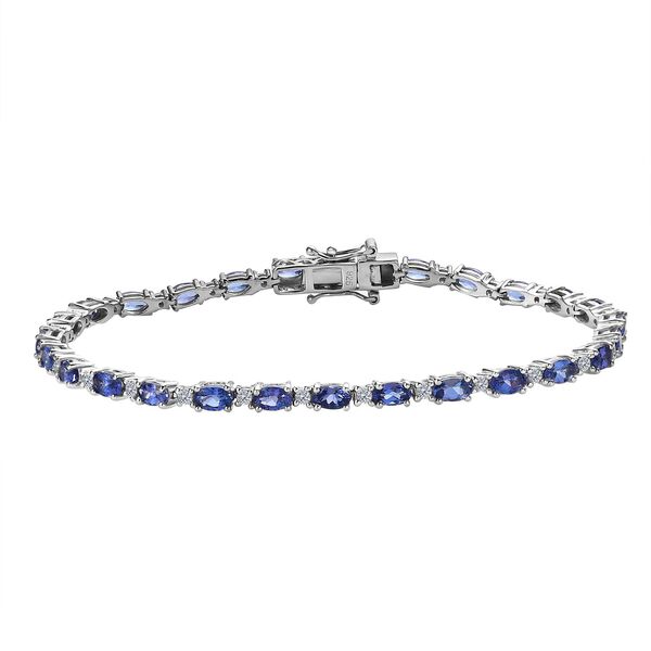 AAA Tansanit und Zirkon Eternity 20cm Armband - 8,29 ct. image number 0