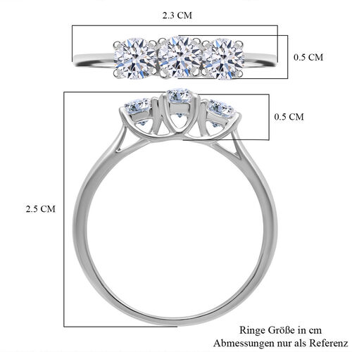LUXURIANT DIAMOND- SGL zertifizierter VS-EF Labor Diamant Ring in 585 Weißgold - 1 ct. image number 3