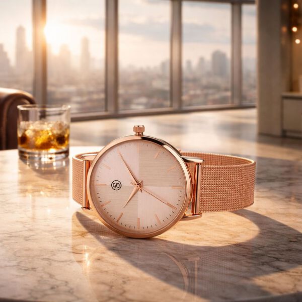 STRADA - 316L Edelstahl Rose Uhren 21.5 cm image number 1