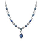 Boulder Opal Triplette Halskette, ca. 45 cm, 925 Silber platiniert ca. 5.13 ct