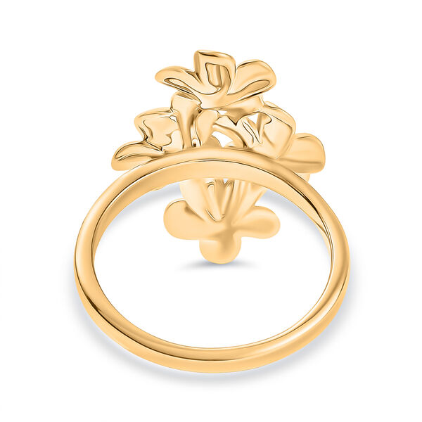 Frangipani Ring in 585 Gold image number 6