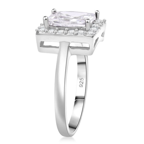 Lustro Stella Weißer Zirkonia Ring 925 Silber rhodiniert (Größe 19.00) image number 4