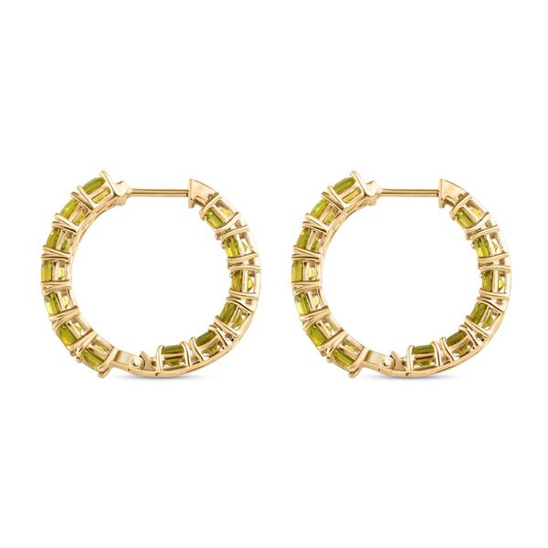 Nat&uuml;rliche Peridot-Creolen image number 4