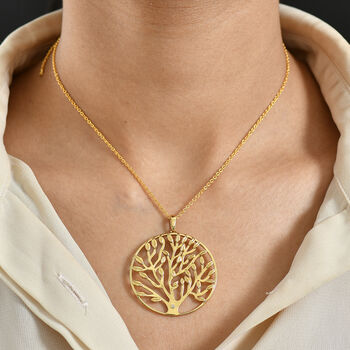 EverTrue Anh&auml;nger mit Diamantakzent und 50cm Kette in Goldton