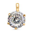 120 Facetten Moissanit Anhänger, 585 Gold, ca. 2.17 ct