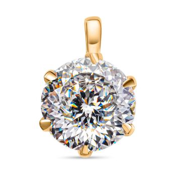 120 Facetten Moissanit Anh&auml;nger, 585 Gold, ca. 2.17 ct