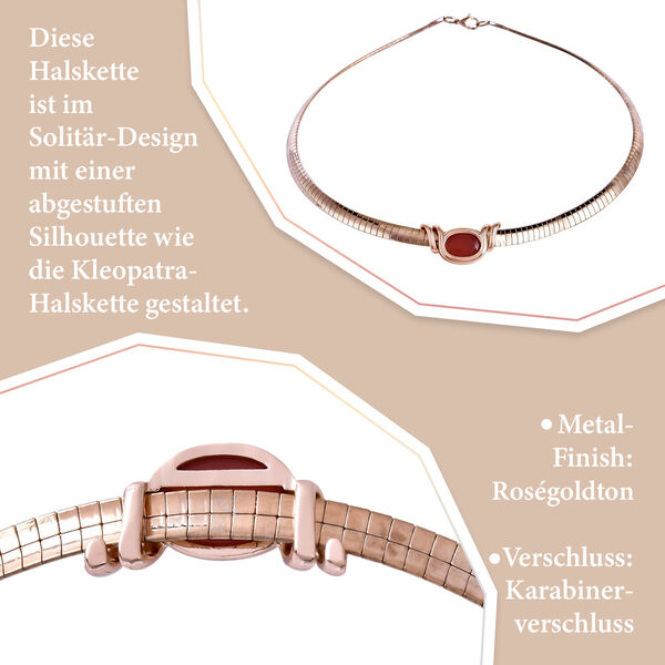 EVER TRUE schlichte Solitär-Edelstein-Halskette in Roségoldton image number 4