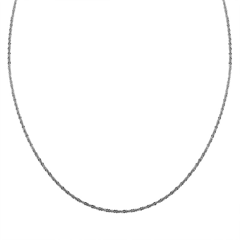 Rockkette mit Diamantschliff-Muster 45 cm in rhodiniertem 925 Silber image number 0
