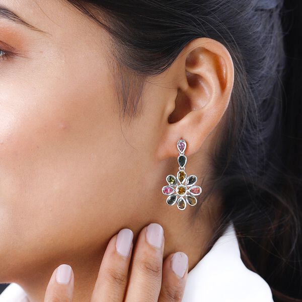 Floral Bouquet mehrfarbige Turmalin-Ohrringe - 6,15 ct. image number 3