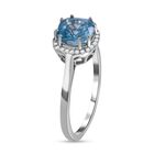 ILIANA- AAA Blauer Zirkon, Weißer Diamant Ring, 750 Gold, (Größe 17.00) ca. 2.92 ct image number 2