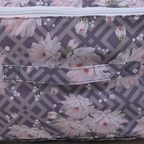 Serenity Night: Aufbewahrungstasche, Gr&ouml;&szlig;e: 24x34x34 cm, Chrysanthemen-Musterdruck, Mehrfarbig image number 6