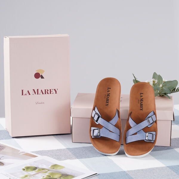 LA MAREY - Schnalle Sandalen, Gr&ouml;&szlig;e 36, Blau image number 7