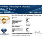 ILIANA AAA Turkizit und weißer Diamant-Ring SI G-H, zertifiziert und geprüft, 750 Gelbgold  ca. 1,85 ct image number 6