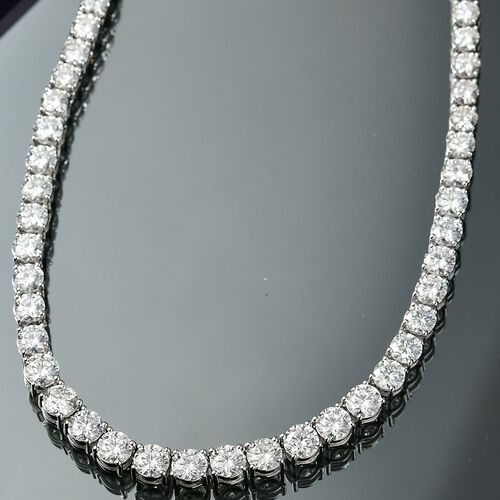 D’joy Moissanit Halskette ca. 45 cm 925 Silber rhodiniert ca. 19.72 ct image number 1