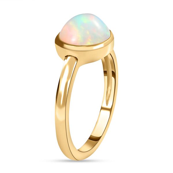 Nat&uuml;rlicher, &auml;thiopischer Welo Opal Ring, 925 Silber Gelbgold Vermeil  ca. 1,30 ct image number 5