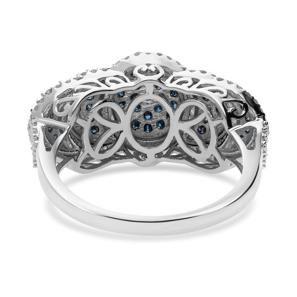 Blauer und weißer Diamant-Ring - 1 ct. image number 3