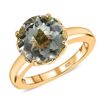 Prasiolith Solit&auml;r Ring - 3,41 ct.