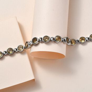 Citrin Armband ca. 19 cm Edelstahl ca. 7,70 ct.