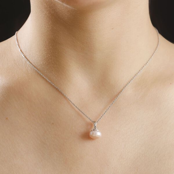 Rosa Süßwasser Perle Anhänger image number 3