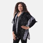 TAMSY Kimono mit Leoparden-Bordüre, Einheitsgröße, Schwarz image number 2
