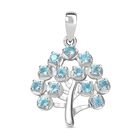 Paraiba-Apatit Anhänger 925 Silber platiniert ca. 1.00 ct