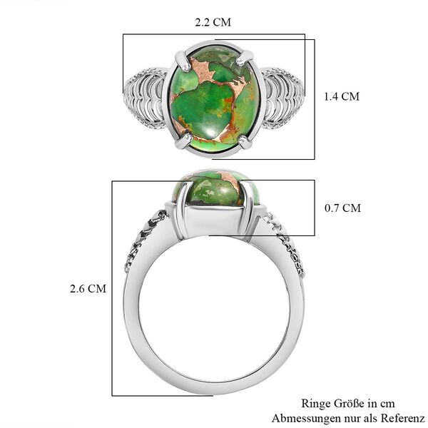 Gr&uuml;ner Mojave T&uuml;rkis-Ring - 4,71 ct. image number 7