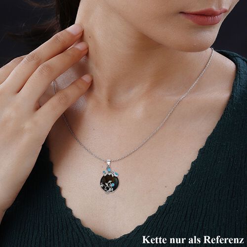 Royal Bali Kollektion - Labradorit und Sleeping Beauty Türkis Anhänger - 54,75 ct. image number 1