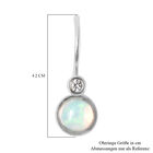 Natürlicher Äthiopischer Opal und Zirkon Ohrhänger 925 Silber rhodiniert ca. 1,88 ct  image number 3
