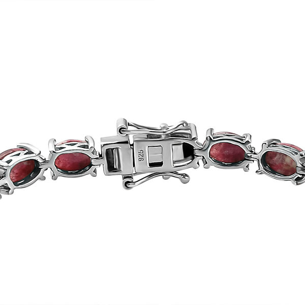 Norwegisches Thulit-Armband, ca. 19 cm, 925 Silber platiniert ca. 24.31 ct image number 4