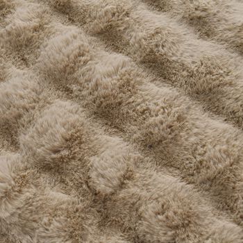 Decke aus Kunstfell, beige