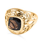 Rauchquarz Ring, Messing vergoldet (Gr&ouml;&szlig;e 17.00) ca. 2,60 ct