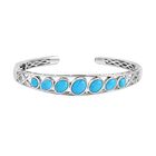AA Amerikanischer natürlicher Sleeping Beauty Türkis Armreif, ca. 19 cm 925 Silber rhodiniert ca. 5.56 ct