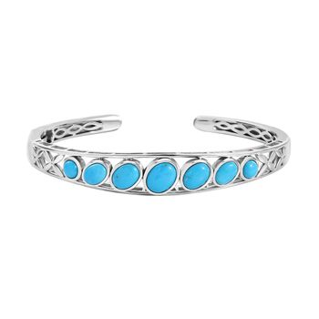 AA Amerikanischer nat&uuml;rlicher Sleeping Beauty T&uuml;rkis Armreif, 19 cm - 5,56 ct.