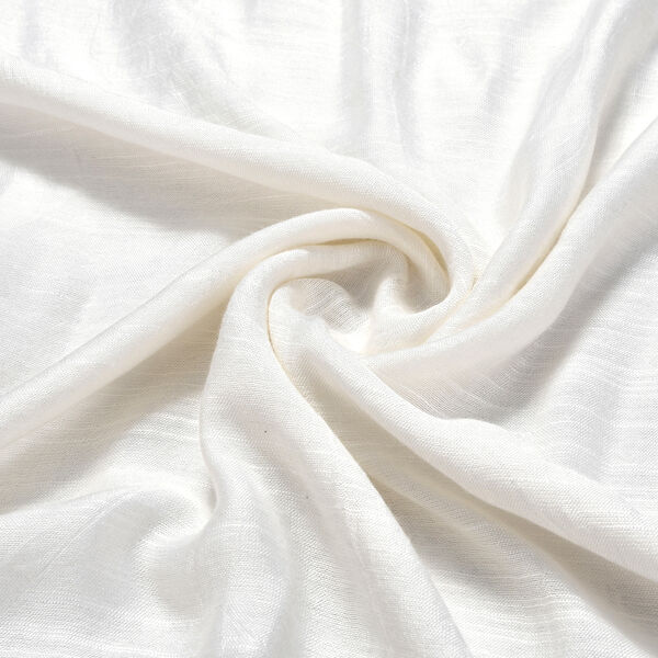 LA MAREY Stola Leinen Seide, 70 x 200 cm, Wei&szlig; image number 5